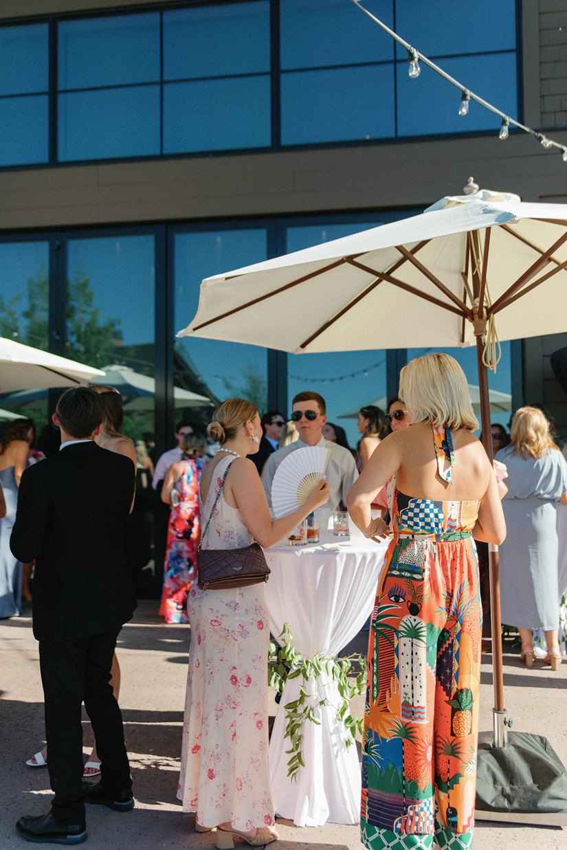 the reception area of a wedding venue in central oregon tetheow resort