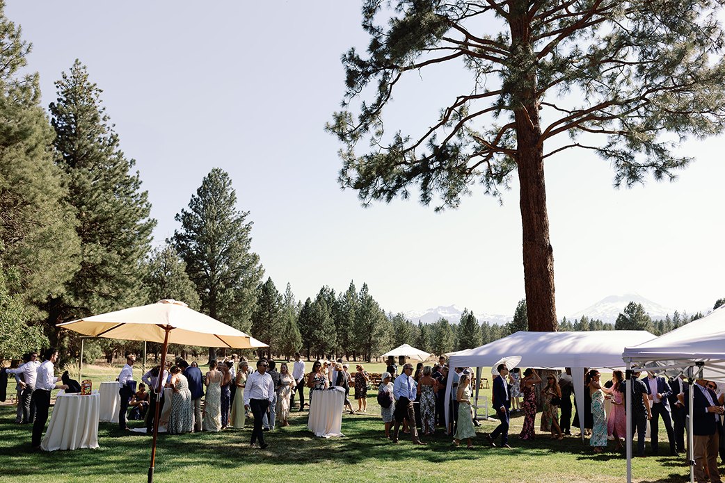 an outdoor reception venue in central oregon