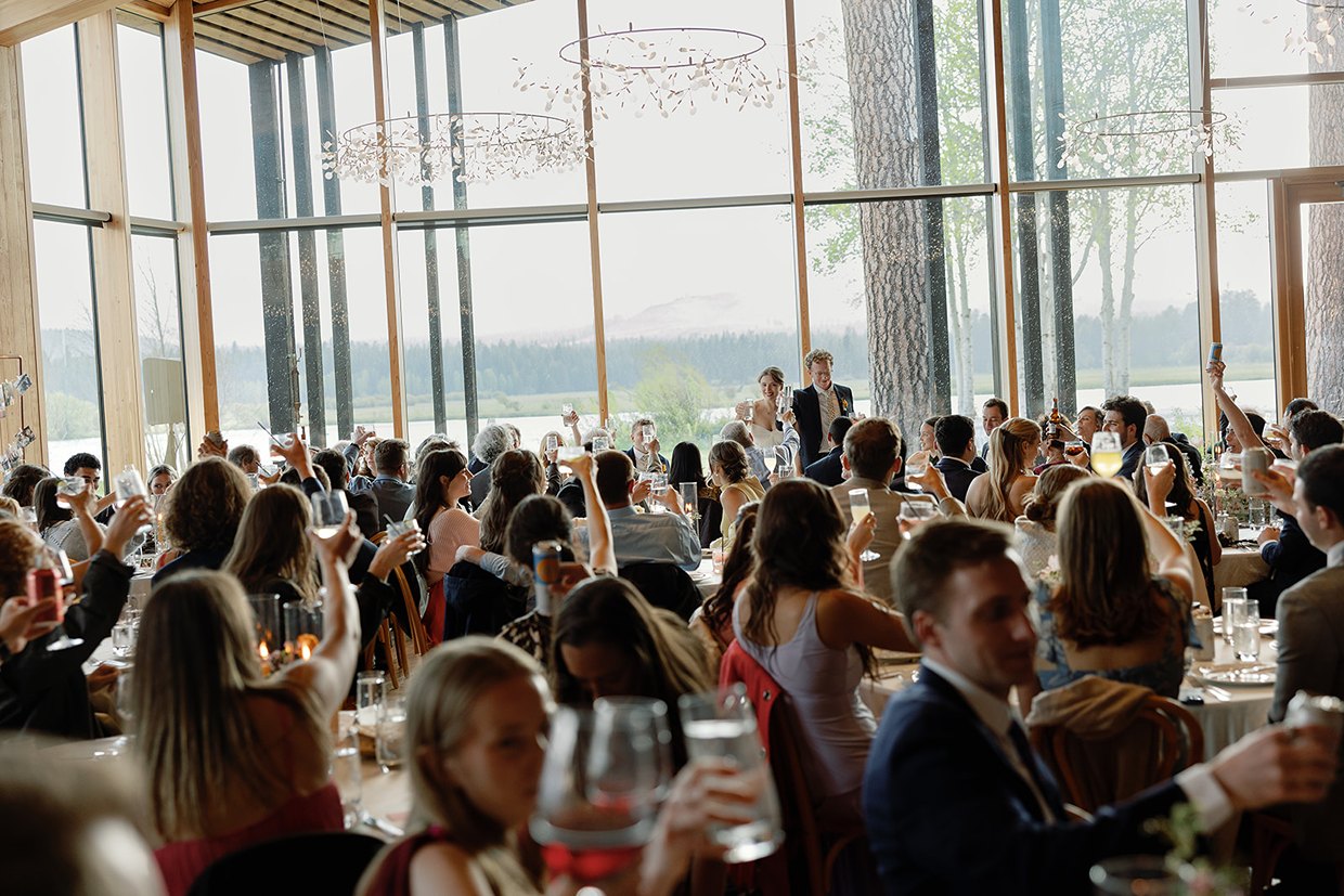 black butte ranch an indoor wedding reception in bend oregon
