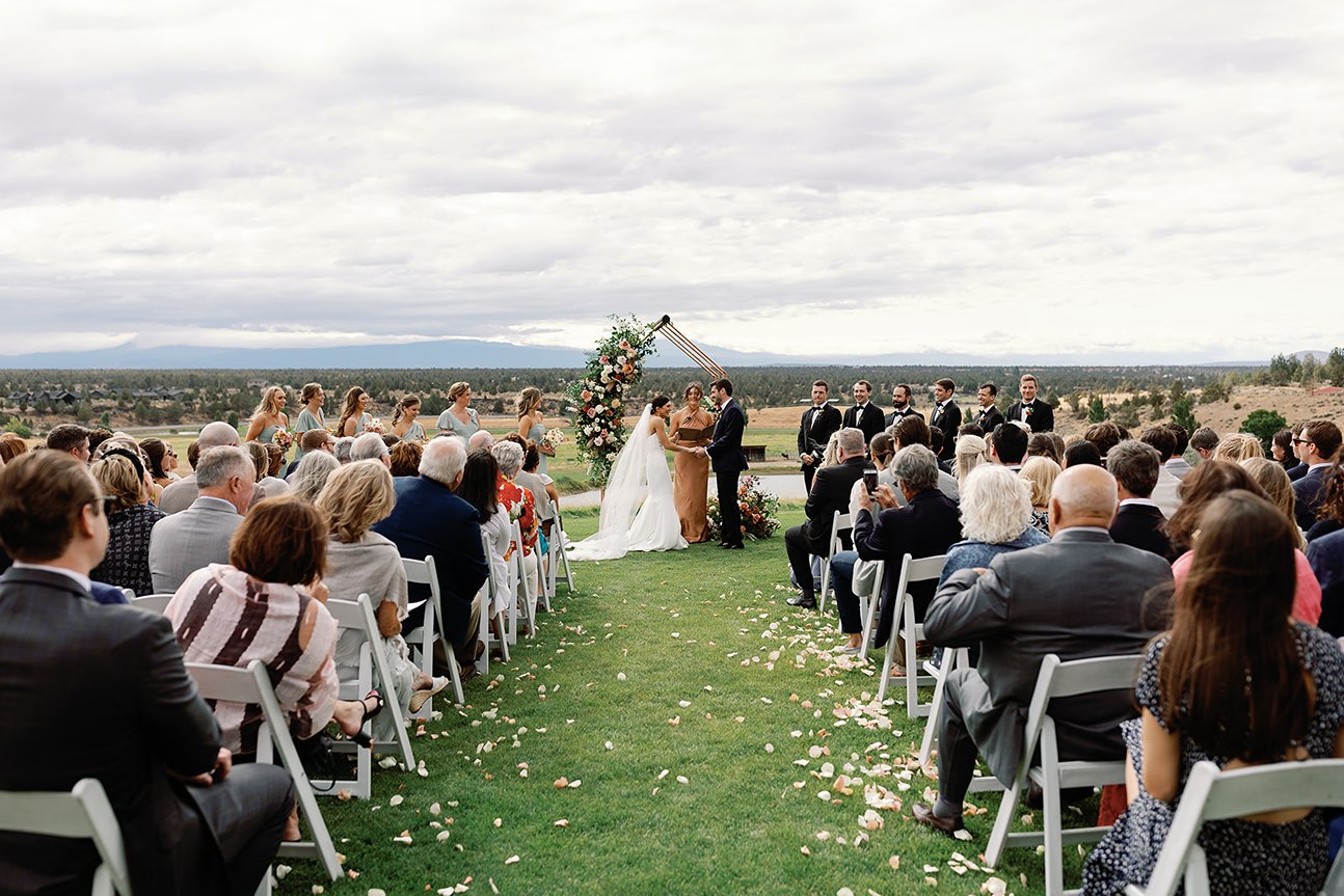 the ceremony area of brasada ranch a wedding venues in central oregon
